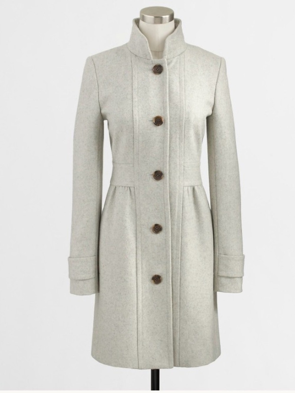 J.Crew Factory Skirted Dress Coat Heather Cloud 2